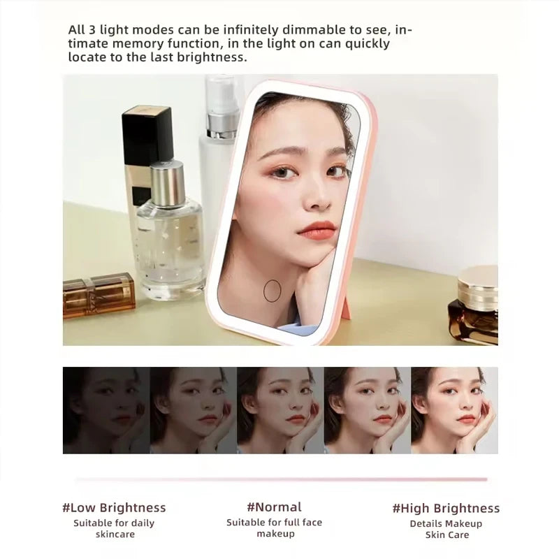 LED Touch Screen Makeup Mirror