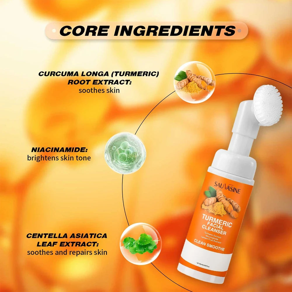 Turmeric Brightening Foaming Cleanser & Brush