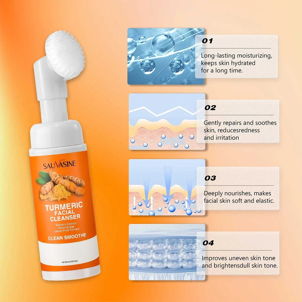 Turmeric Brightening Foaming Cleanser & Brush